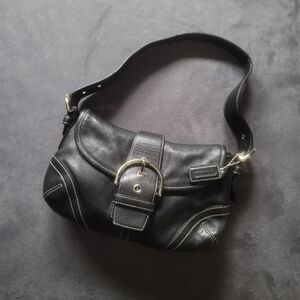 Vintage Y2K Coach Soho Black Leather 9427 Shoulder Purse